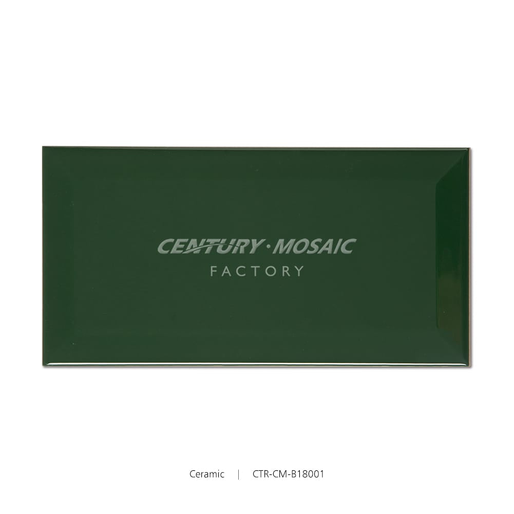 Ceramic Green Beveled Polished Tile Wholesale