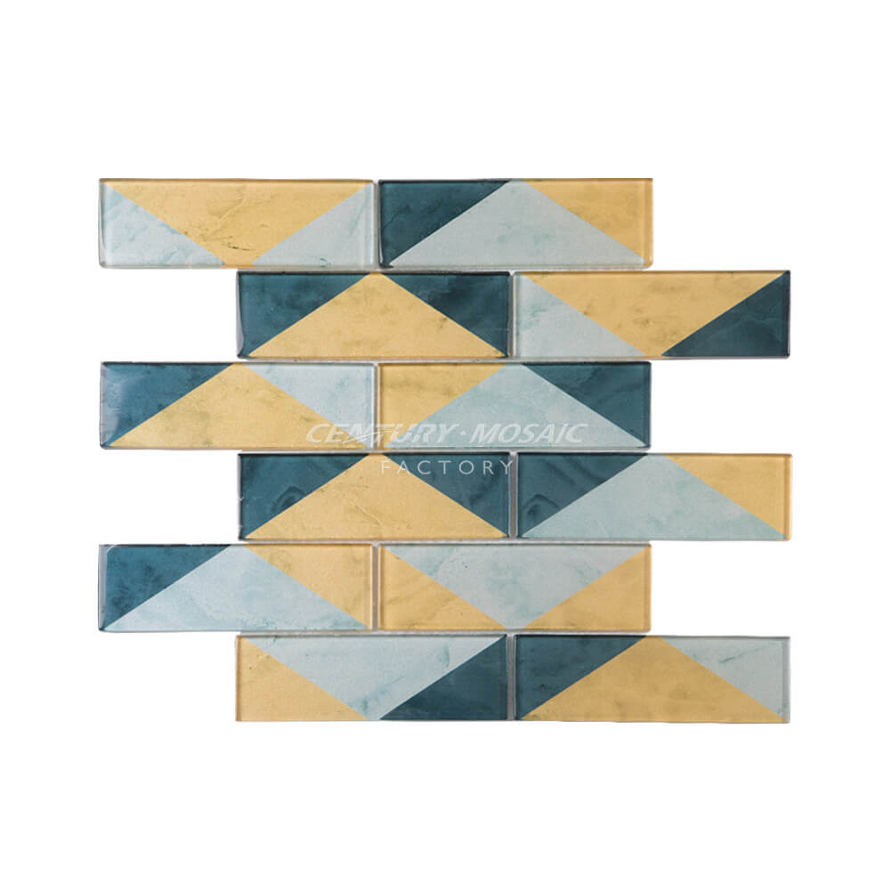 Mixed Color Brick Glass Mosaic Glossy Wholesale